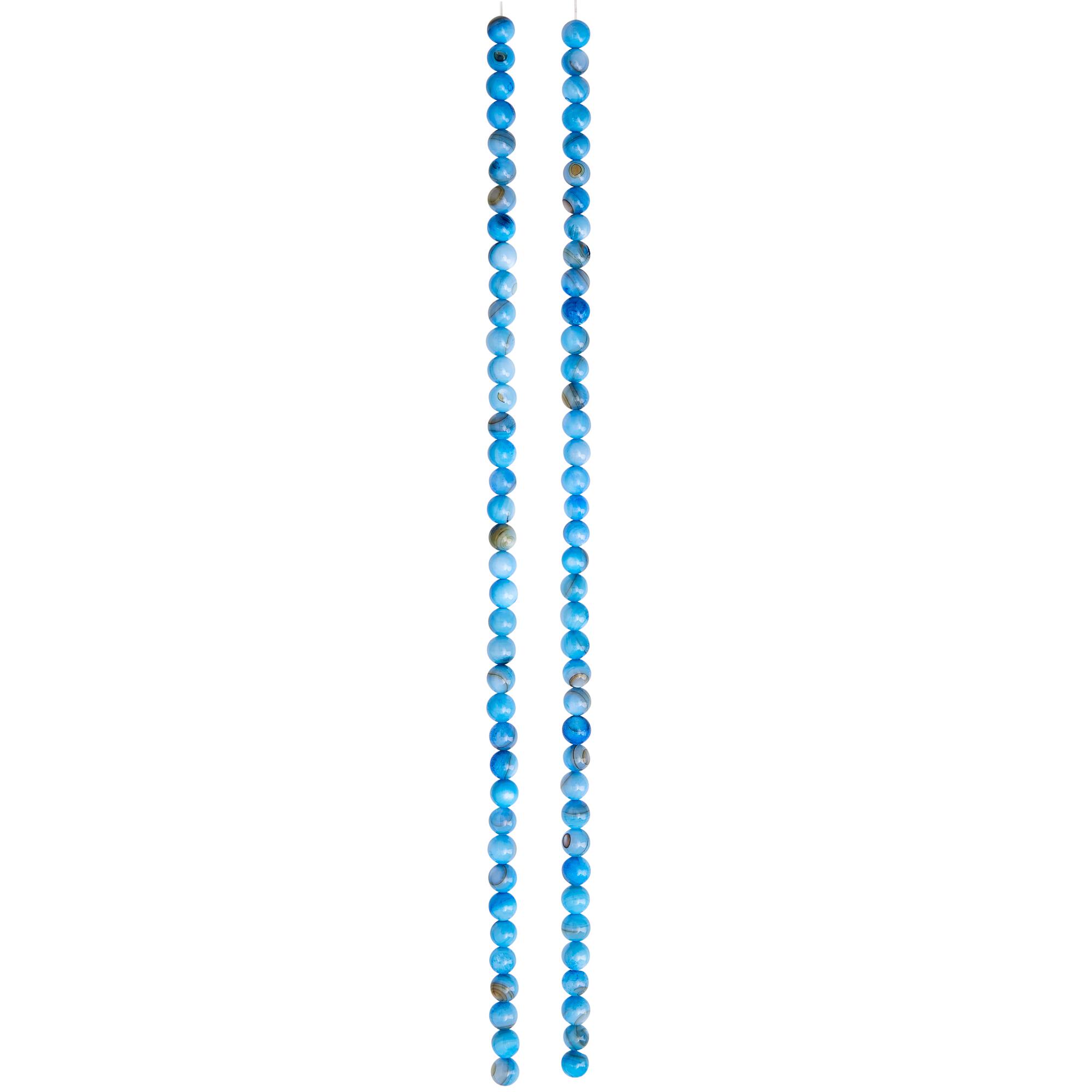 Light Sapphire Shell Round Beads, 6mm by Bead Landing™